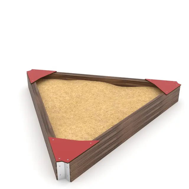 Solo trekantet sandkasse L254 x B221 x H28 cm 