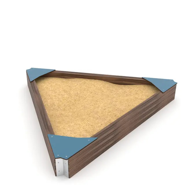 Solo trekantet sandkasse L254 x B221 x H28 cm 