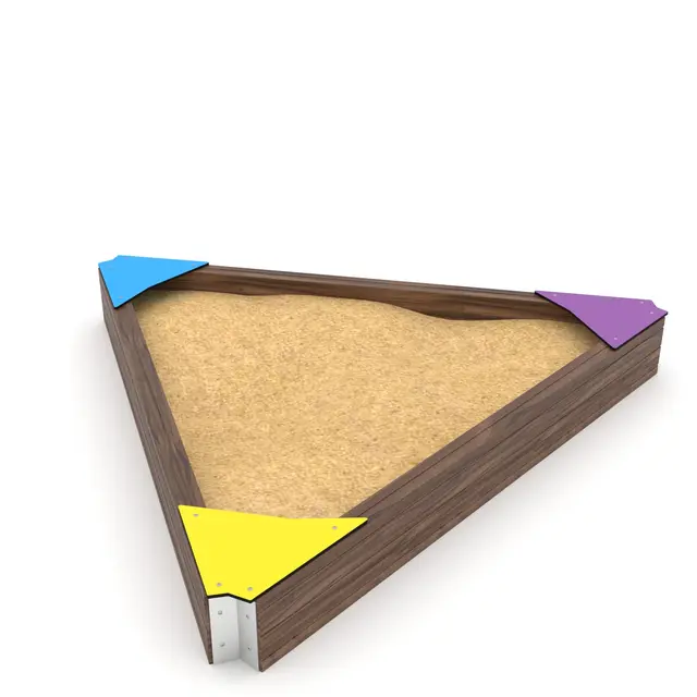Solo trekantet sandkasse L254 x B221 x H28 cm 