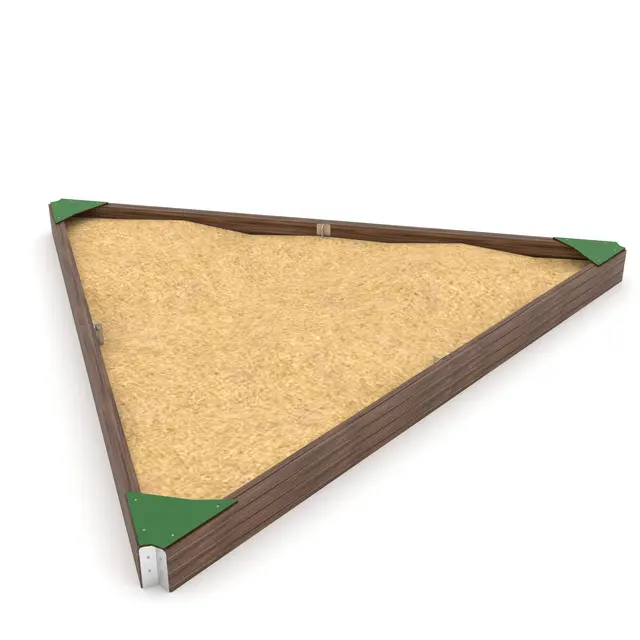 Solo trekantet sandkasse L254 x B221 x H28 cm 