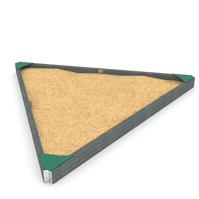Solo trekantet sandkasse L254 x B221 x H28 cm 