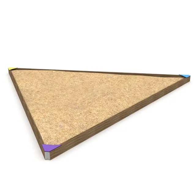 Solo trekantet sandkasse L254 x B221 x H28 cm 