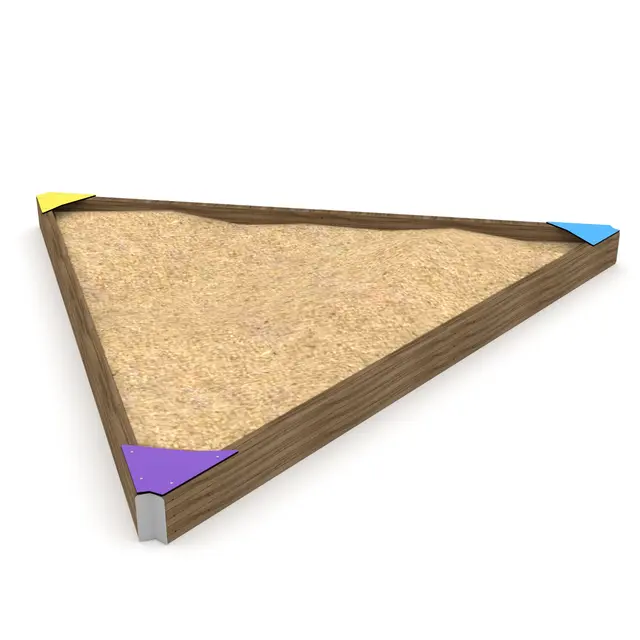 Solo trekantet sandkasse L254 x B221 x H28 cm 