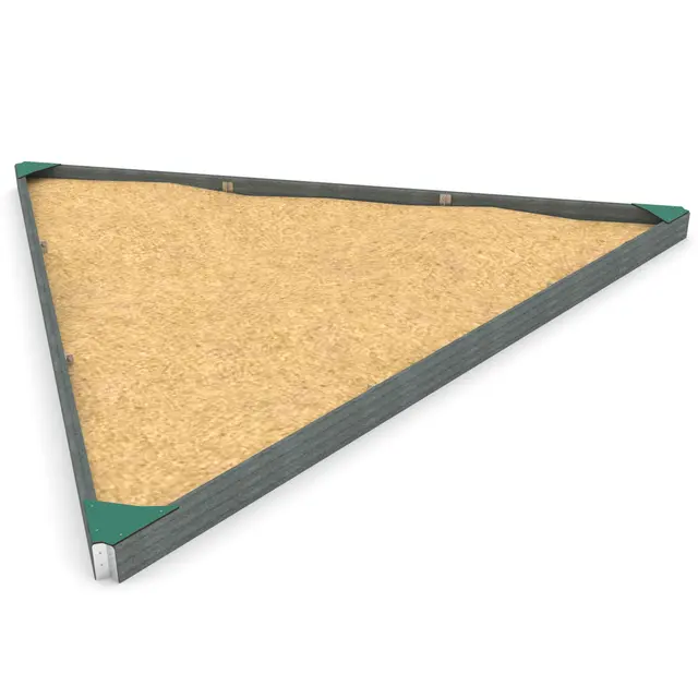 Solo trekantet sandkasse L254 x B221 x H28 cm 
