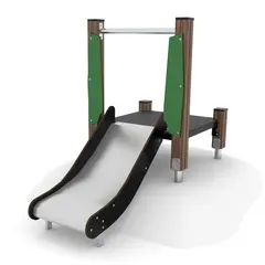 Solo sklie med platform i tre 1 L168 x B84 x H141 cm