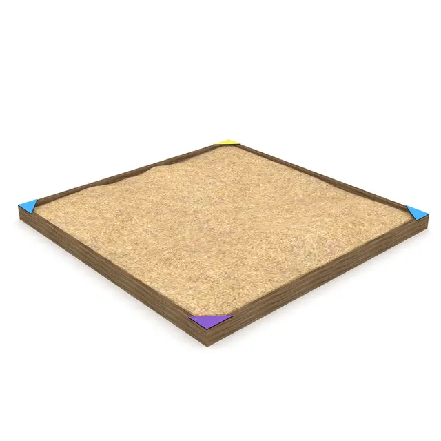 Solo sandkasse kvadrat L258 x B258 x H28 cm 