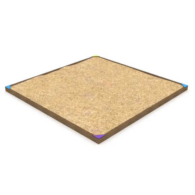 Solo sandkasse kvadrat L258 x B258 x H28 cm 