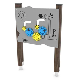 Solo lekepanel tannhjul tre L84 x B12 x H130 cm