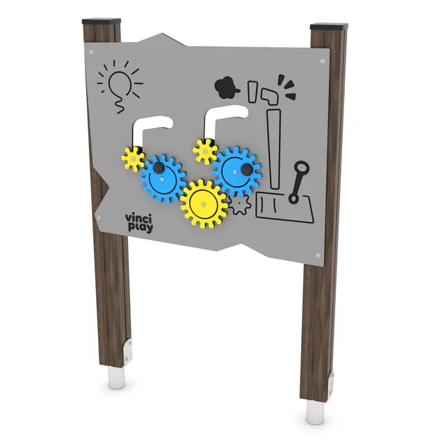 Solo lekepanel tannhjul tre L84 x B12 x H130 cm 