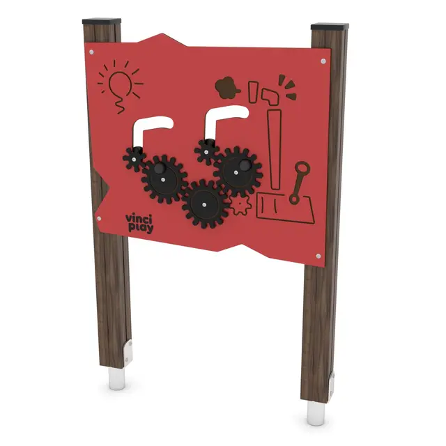 Solo lekepanel tannhjul tre L84 x B12 x H130 cm 