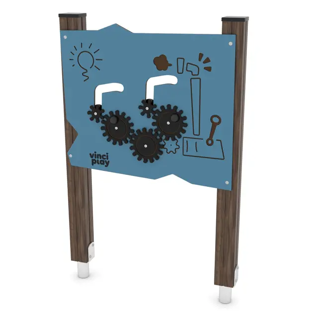 Solo lekepanel tannhjul tre L84 x B12 x H130 cm 