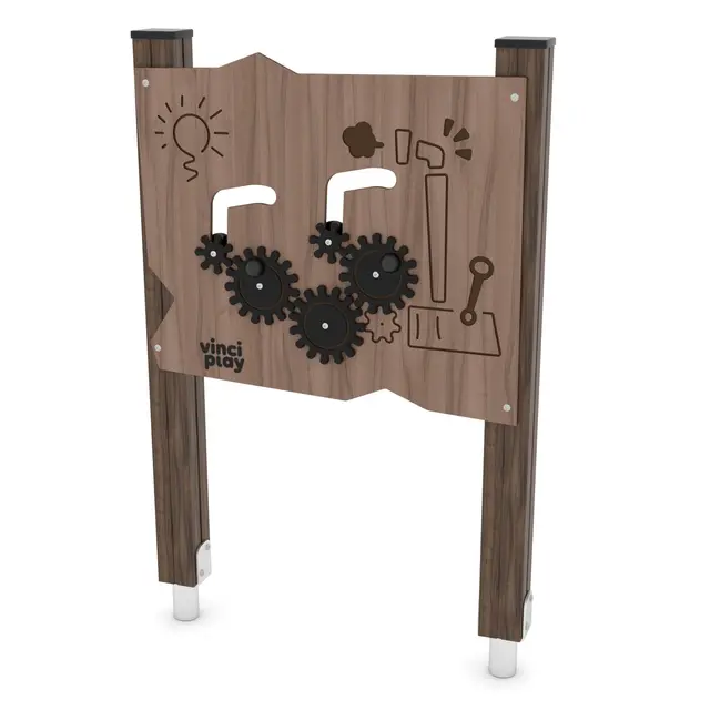 Solo lekepanel tannhjul tre L84 x B12 x H130 cm 