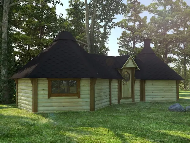 Grillhytte 9,2+9,2 lukket L947 x B376 x H286 cm 